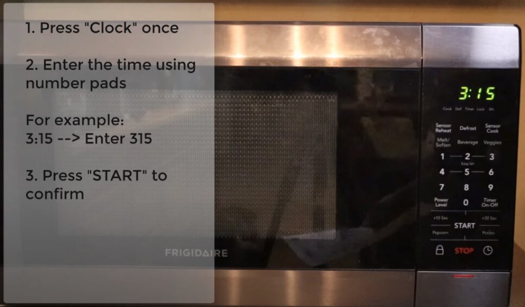Setting The Clock On Frigidaire Microwave With No Clock Button 1024x600 