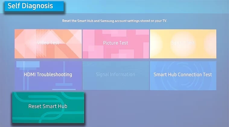 Samsung TV Reset Smart Hub