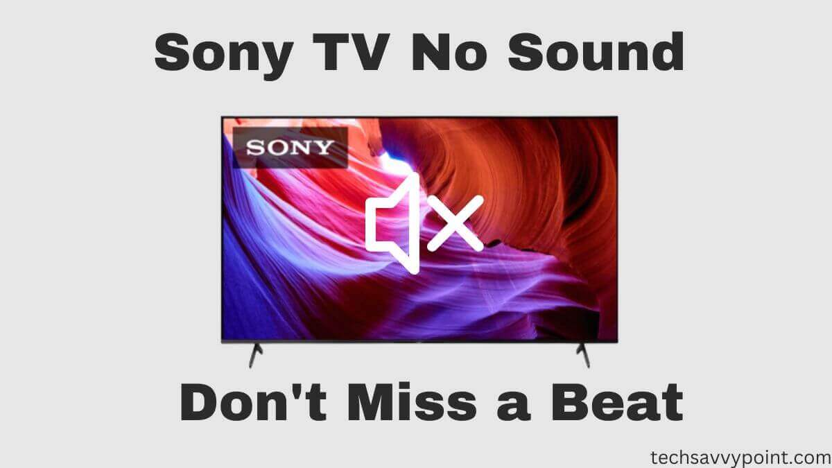 Sony TV No Sound (Don’t Miss a Beat)