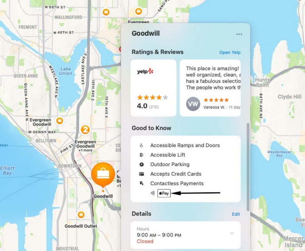 How to find goodwill store that accepts apple pay